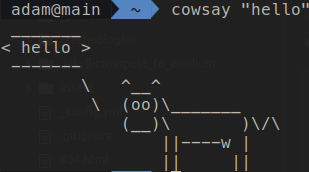 cowsay in terminal