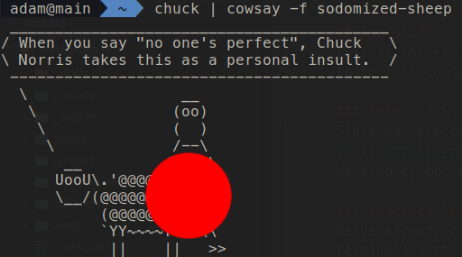 cowsay in terminal